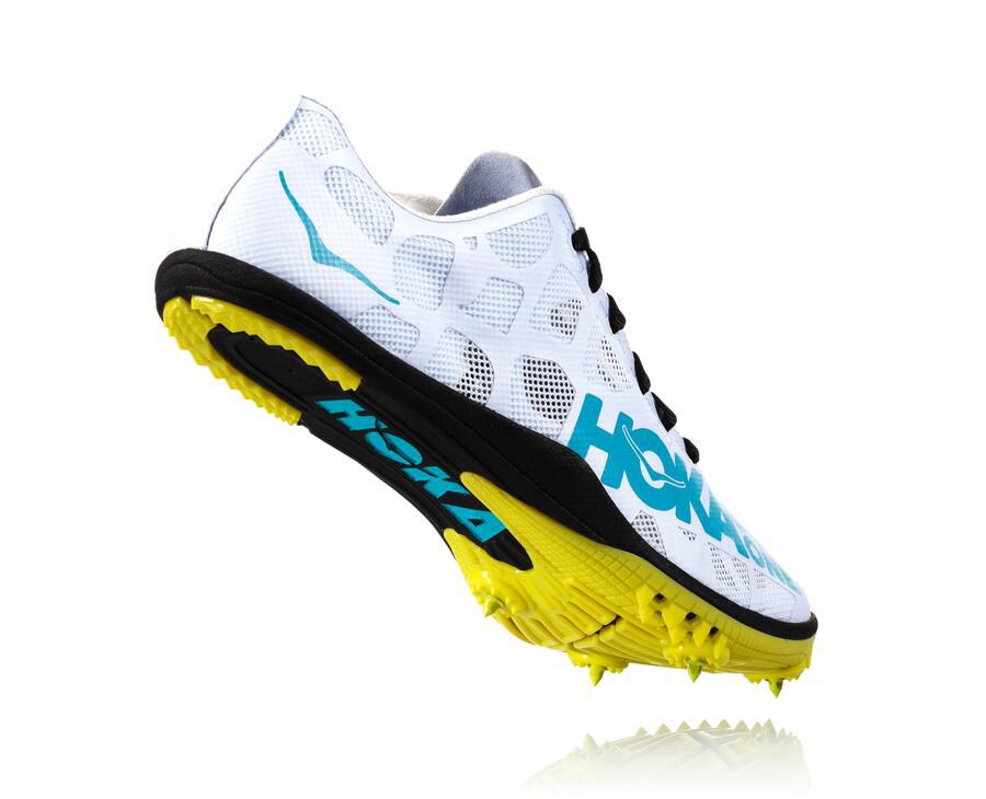 Spikes Mens - Hoka One One Rocket X - White/Blue - VBOFTGC-12